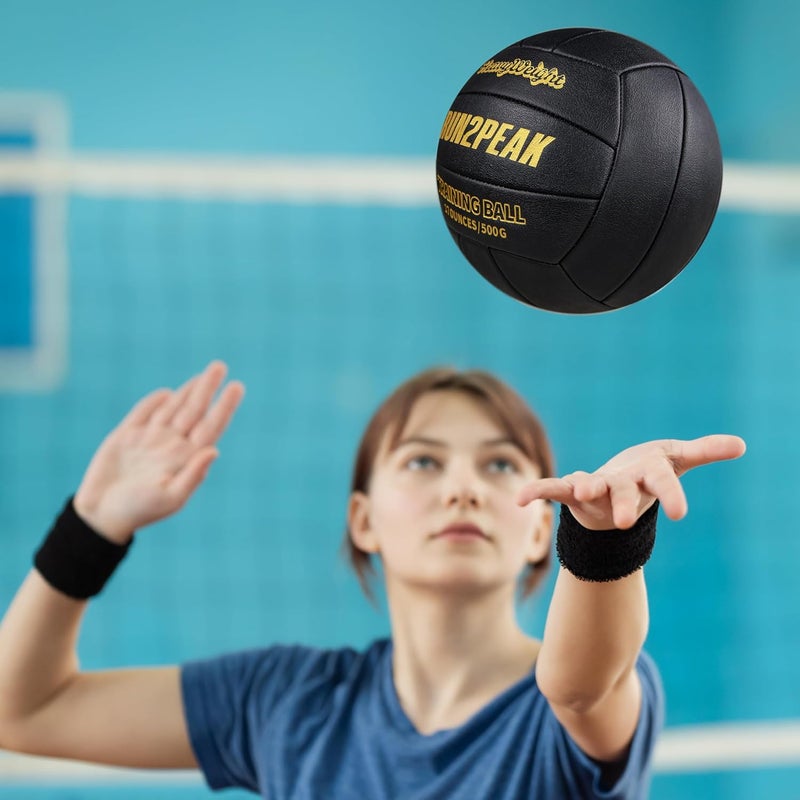 RUN2PEAK Heavy Weight Volleyball Ball Official Size 5 Setter Training Volleyballs PU Practice Volley Balls for Indoor Rebounder Equipment Setters Weighted Volleyball Setting Trainer - Image 4